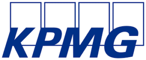 KPMG office building with a warning sign about audit breaches and cybersecurity risks