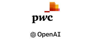 PwC and OpenAI branding merged representing AI-driven transformation of the CFO office